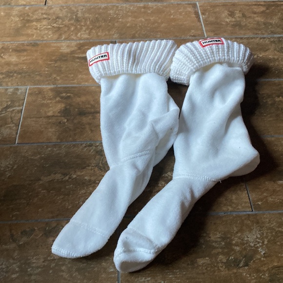 Black hunter boots w/ socks. Size 9. Great condition-some scuffs (pictured). - Picture 9 of 10